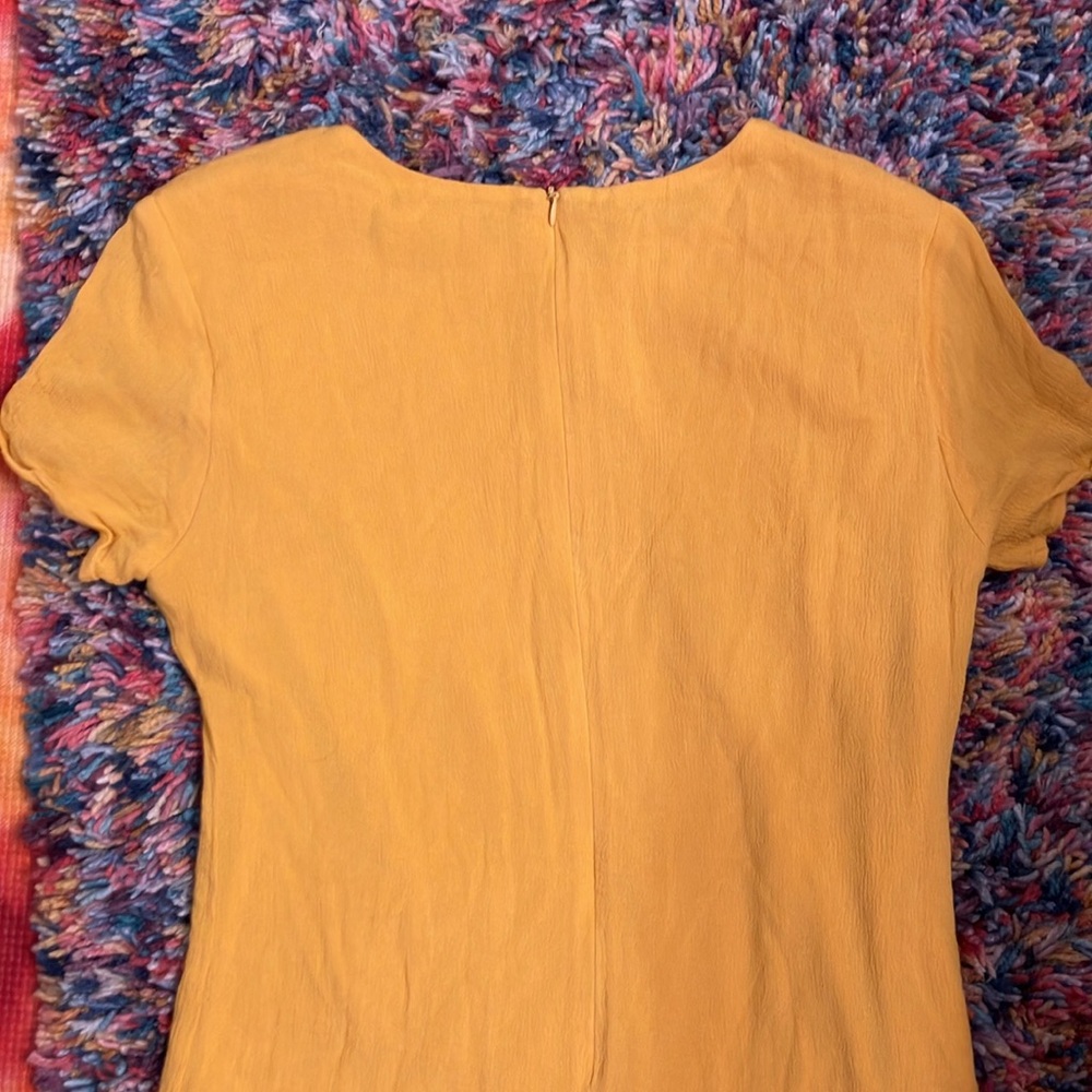 Lulu's Bright Yellow Short Sleeve Ruffle Hem Dress - Picture 6 of 9
